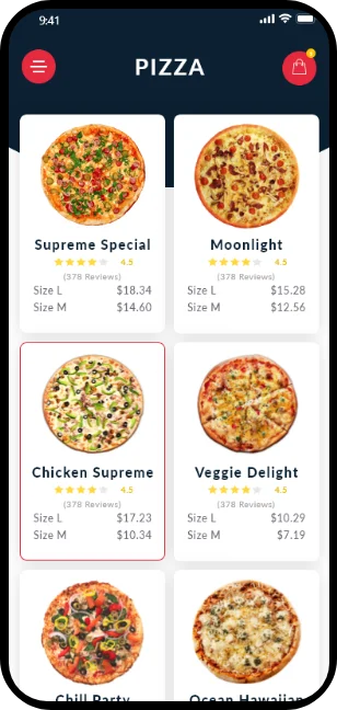 Pizza hut app menu