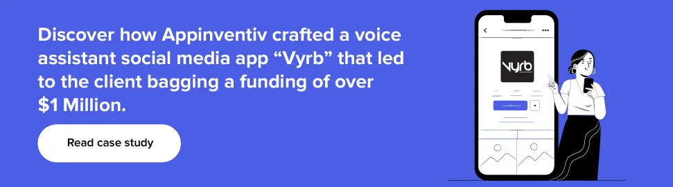 voice assistant social media app “Vyrb”